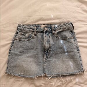 PacSun Light Wash Denim Mini Skirt